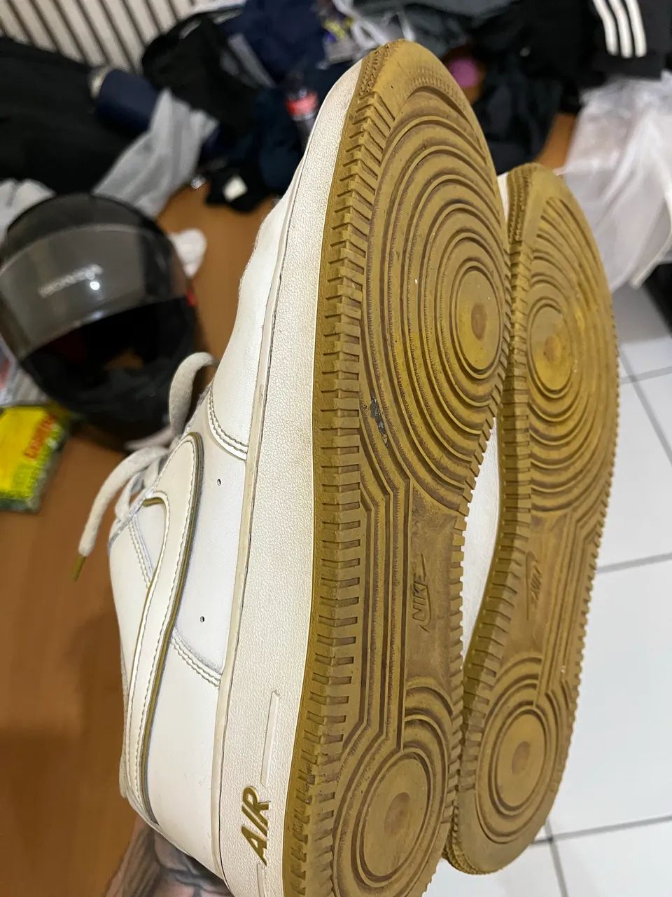 Nike Air Force 1?07 Branco C/ Dourado - Foto 3