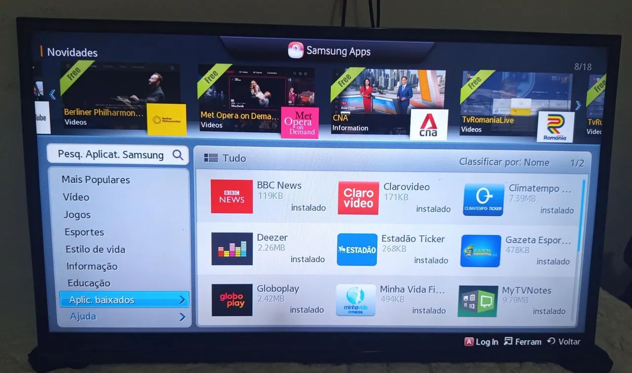 TV Smart 40 polegadas linda sansung linda só usar