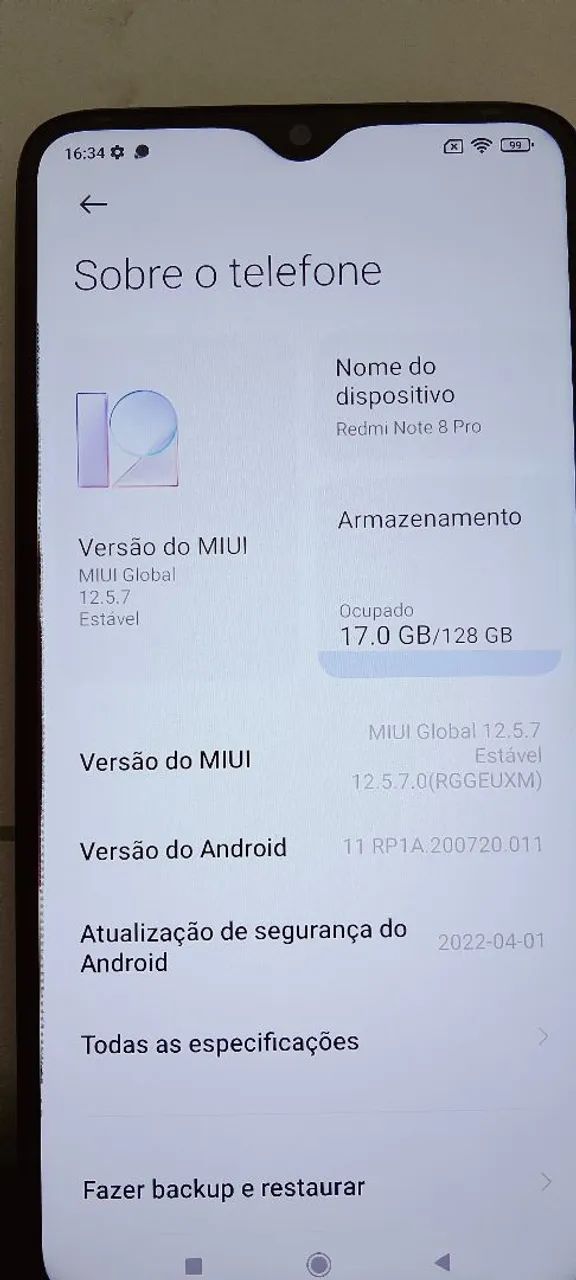 Celular Redmi Note 8 Pro 128GB/6GB Ram - Foto 5