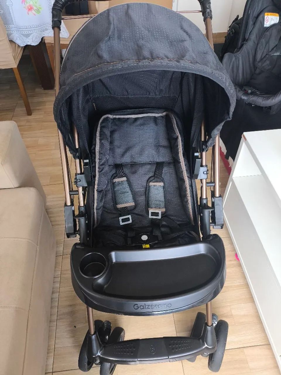 Carrinho de bebê + bebê conforto da Galzerano. - Foto 3