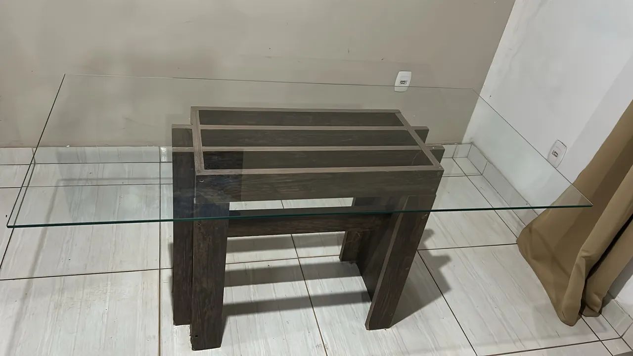 Mesa Tampa de Vidro 6 Lugares  - Foto 2