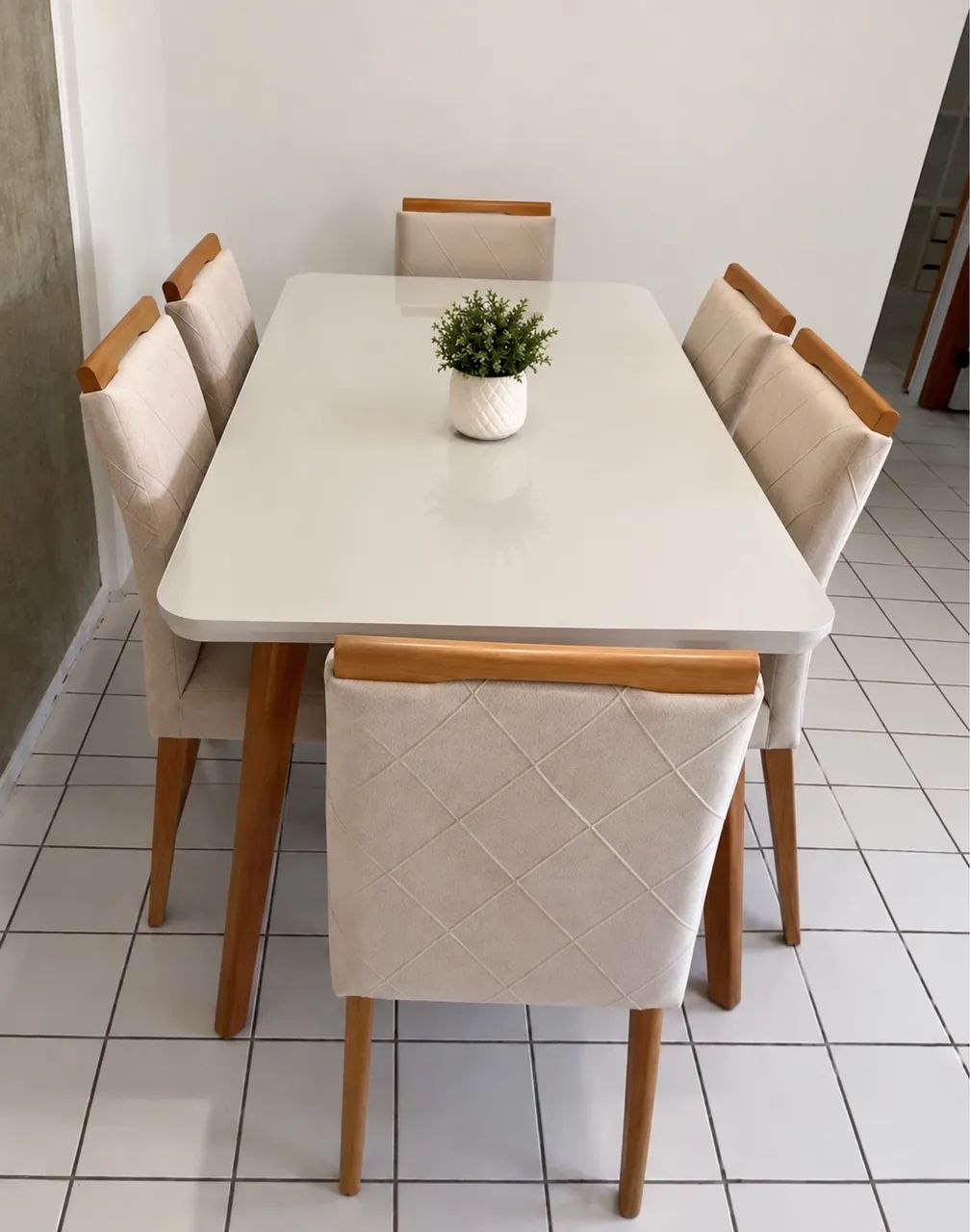 MESA 6 CADEIRAS COM TAMPO DE VIDRO - Foto 2