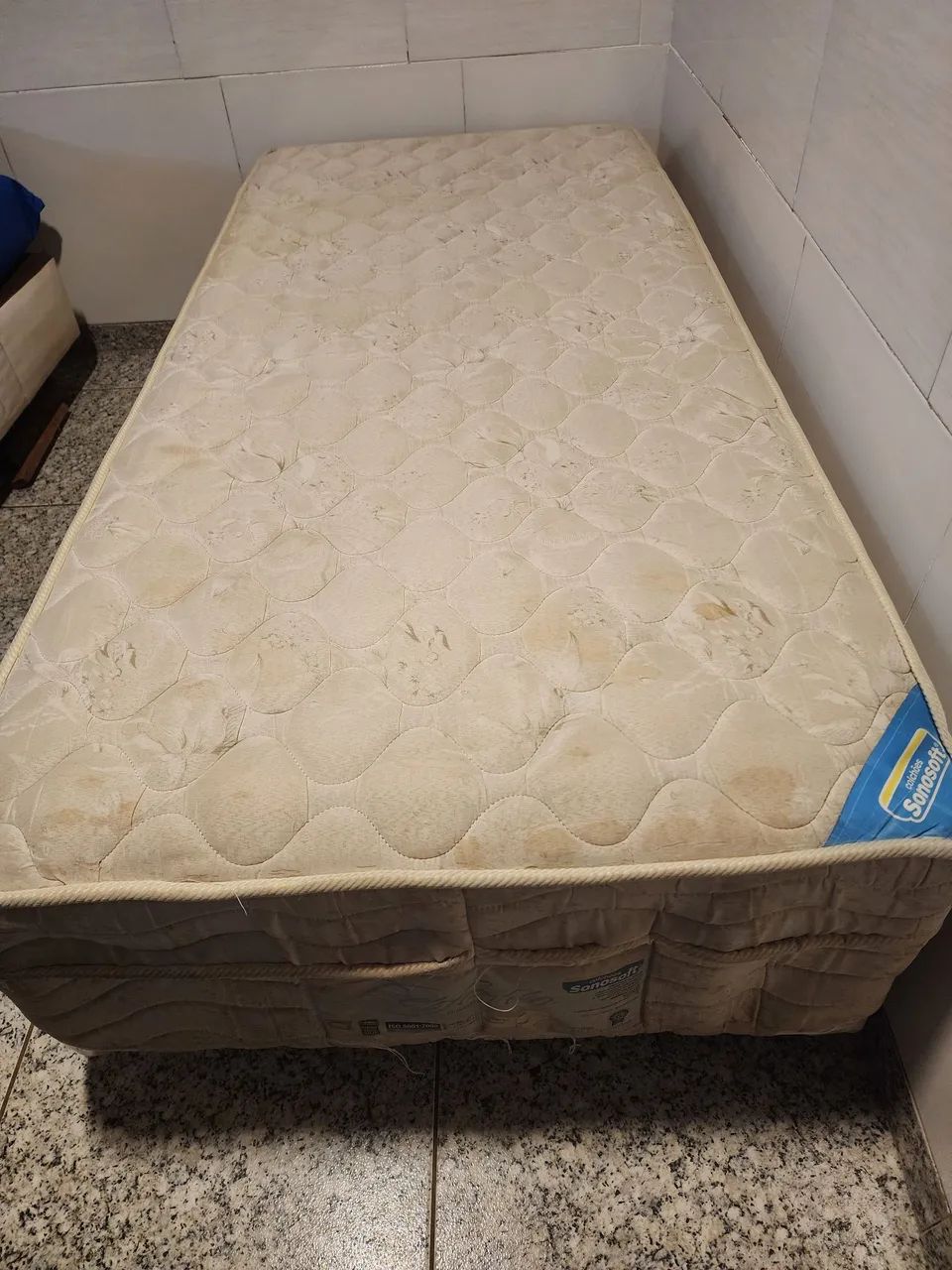 Cama box com colchão integrado ortopédico solteiro 
