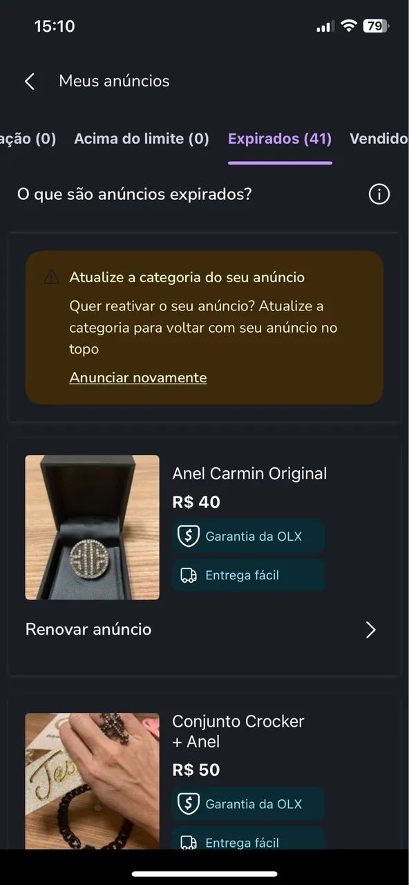 Anel Carmin Original 