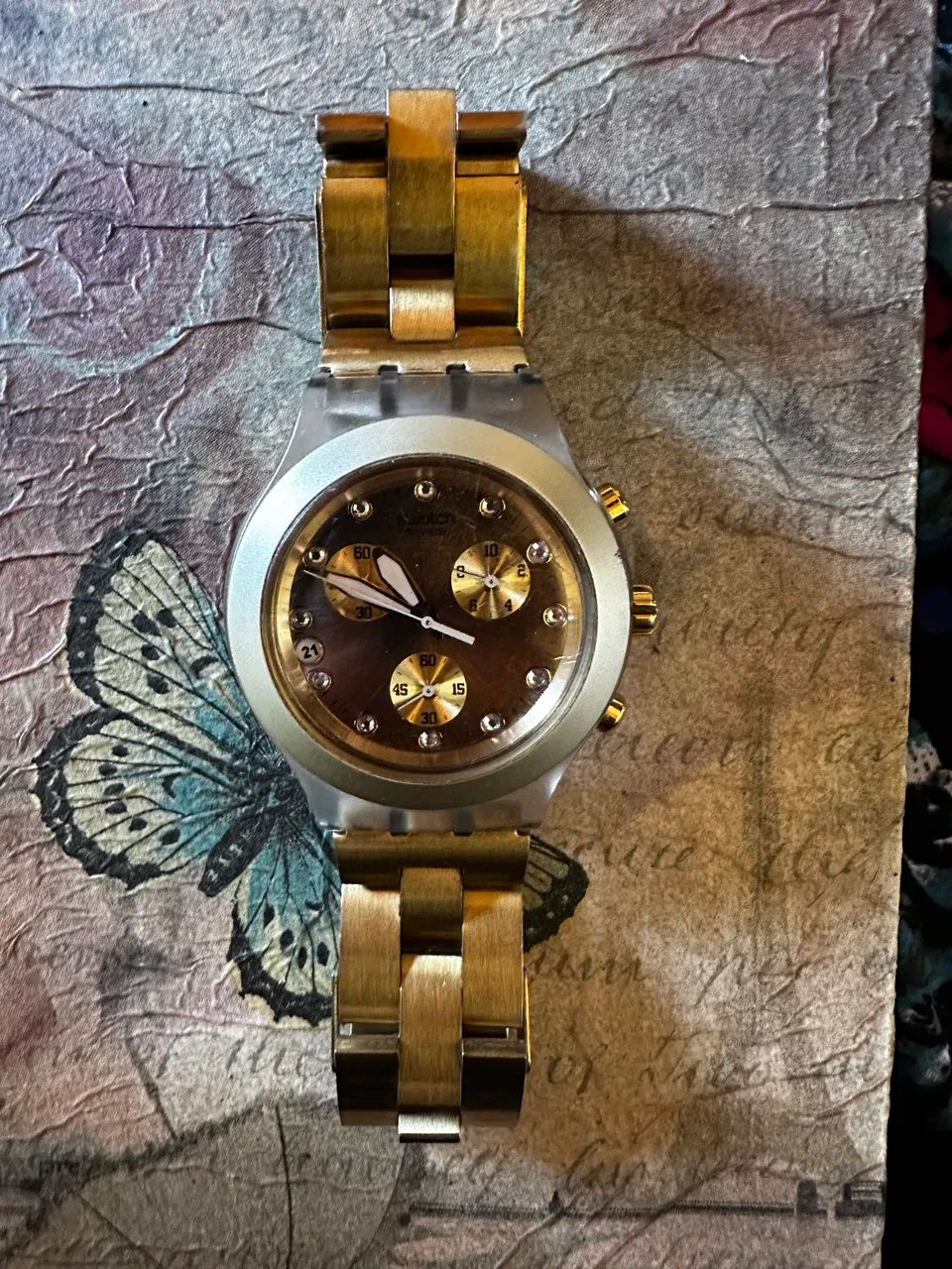 Relogio Swatch Dourado - Foto 2