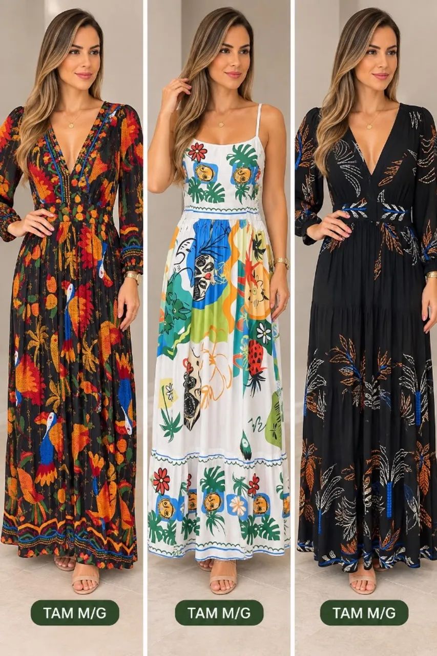 Vestidos longos M/g - Foto 2