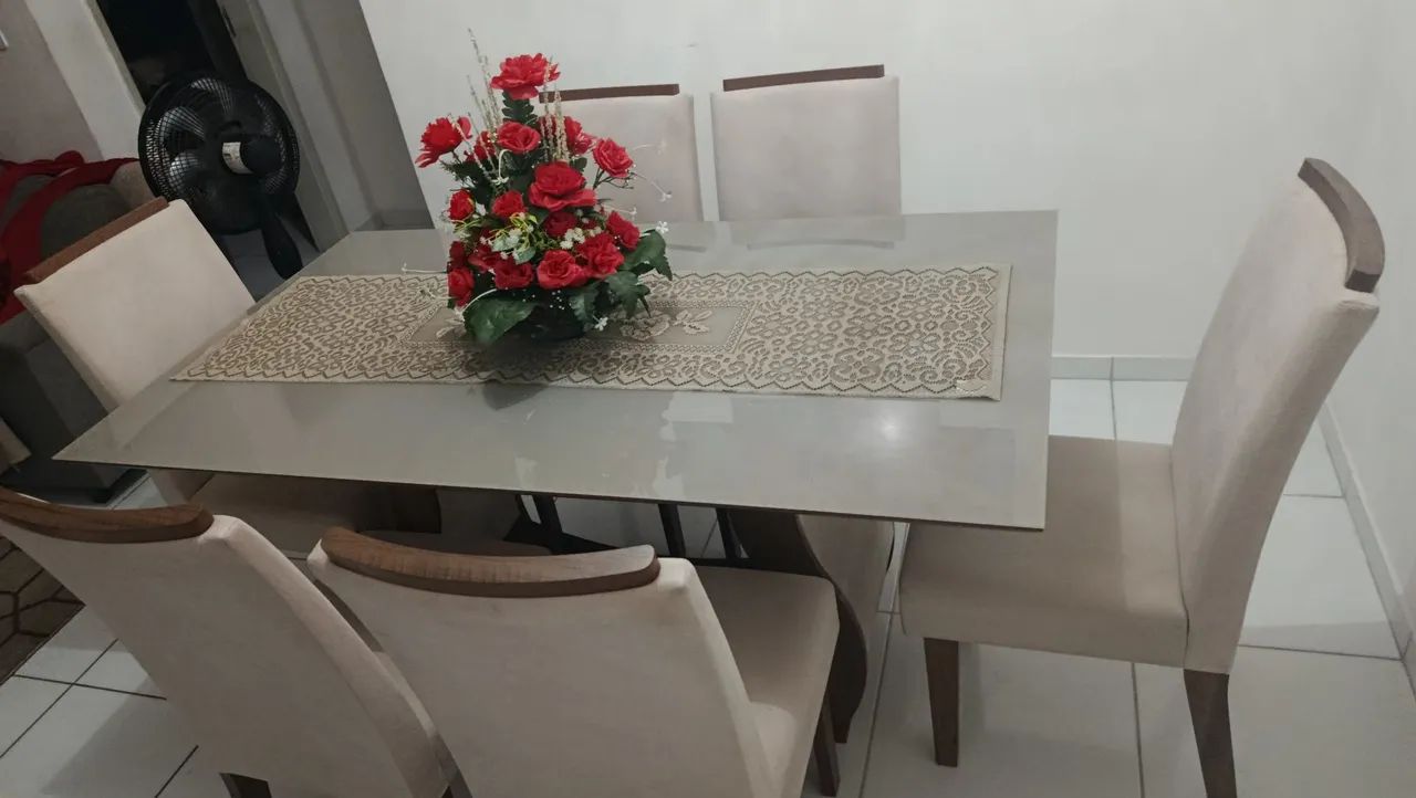 Vendo mesa de jantar 6 cadeiras  - Foto 5