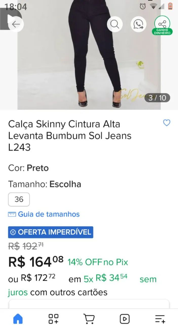 Calça sol jeans brilho  - Foto 5