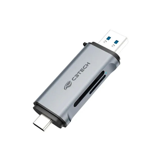  Leitor de Cartão SD/TF USB e USB-C C3Tech HU-L50GY - WZetta