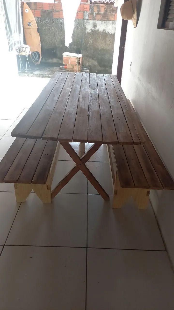 Mesa madeira 2 metros
