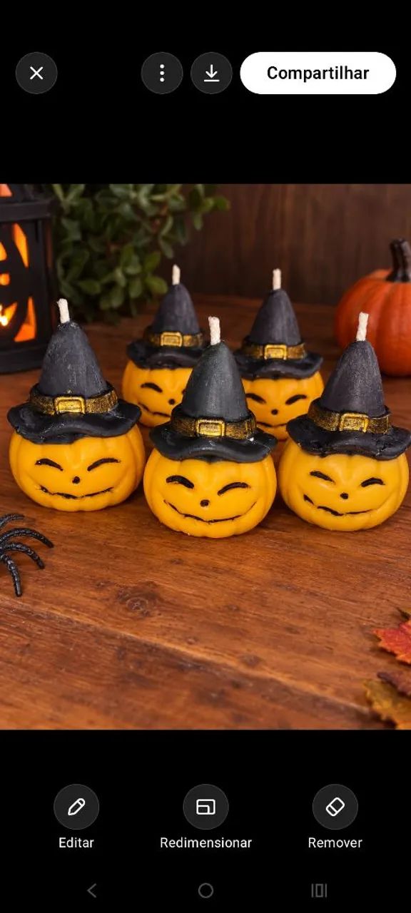 Velas abóboras bruxinha 