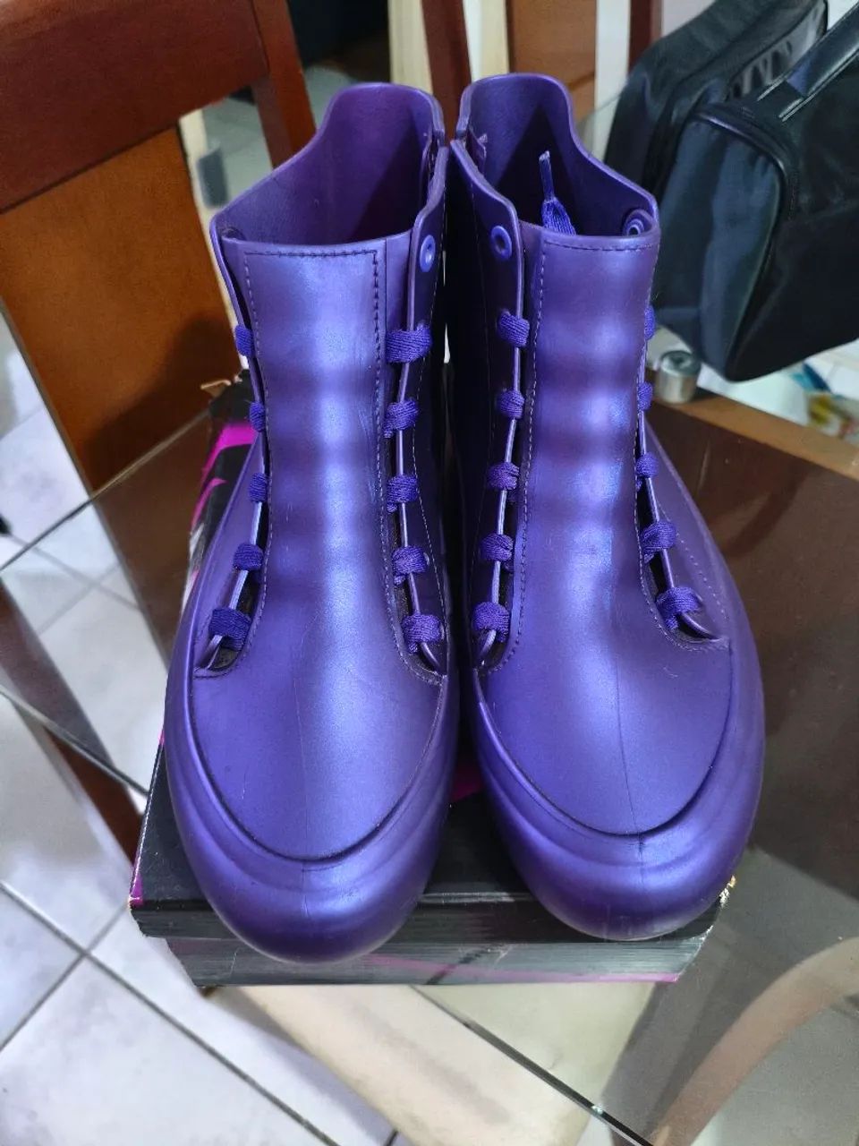 Melissa Ulitsa High Roxo, super conservada - Foto 2