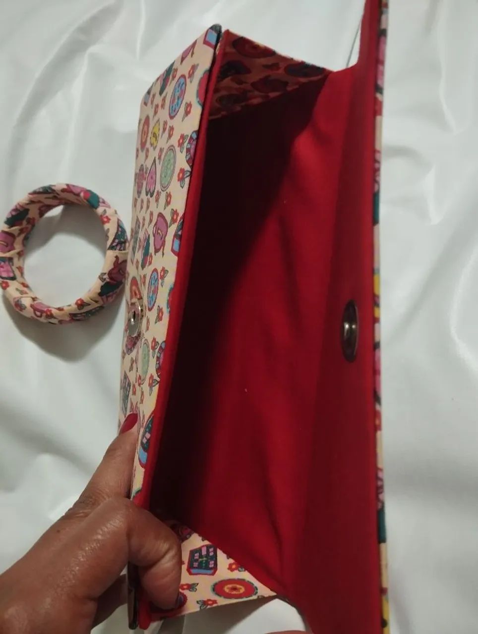 Bolsa Vintage tecido  - Foto 3