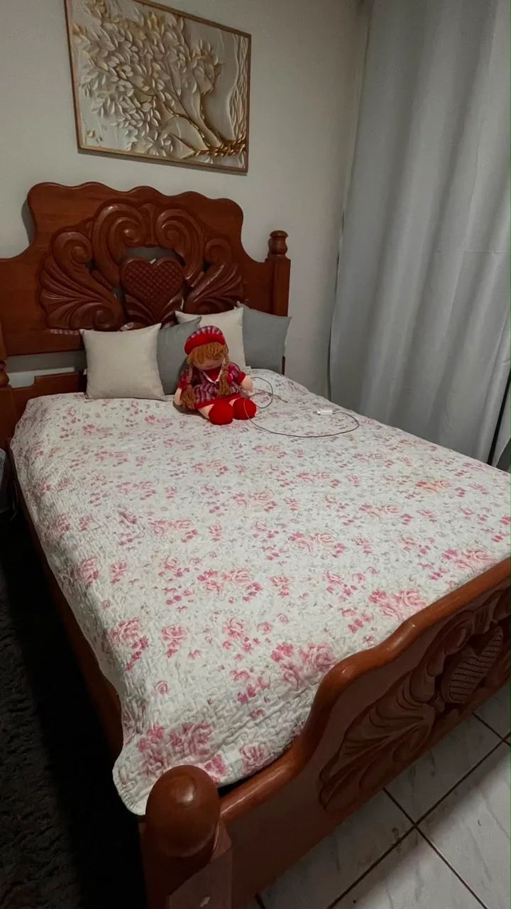 Vendo cama Madeira pura - Foto 5