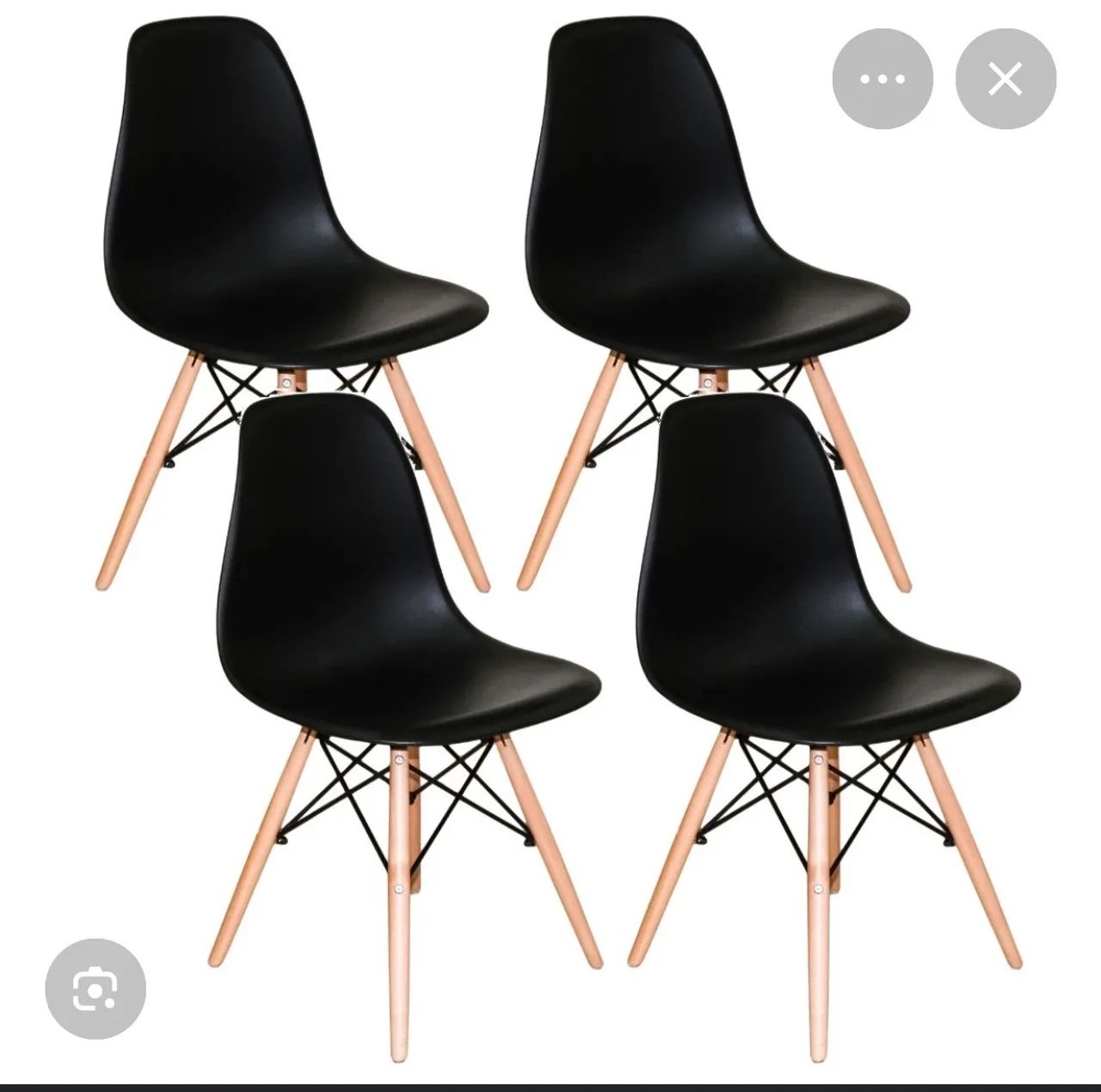 Cadeira Eames Eiffel Preta 