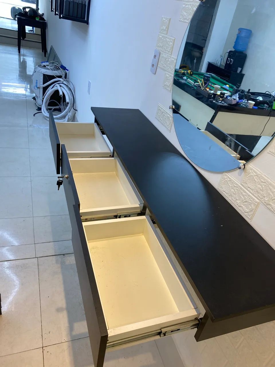 Bancada 3 gavetas 100% MDF  - Foto 2