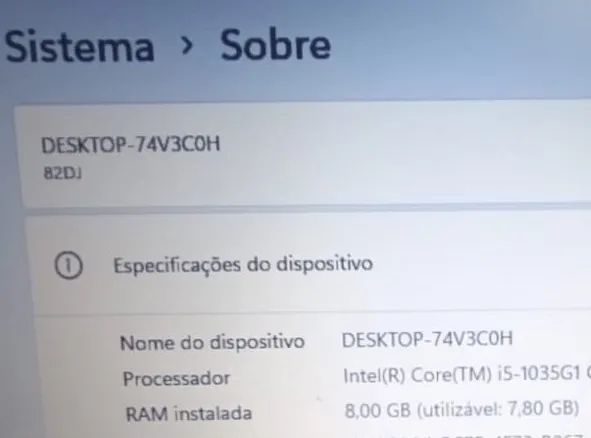 Notebook Lenovo i5 10ªger. 8 gb ddr4 ssd rápido tela 15 pol. bateria boa e fonte original - Foto 3
