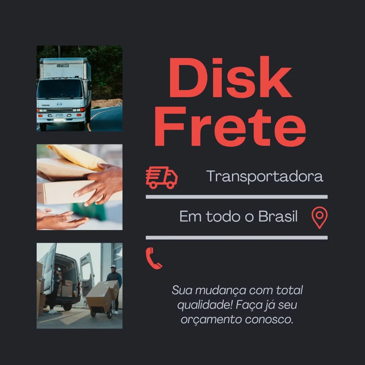 Frete e mudança 