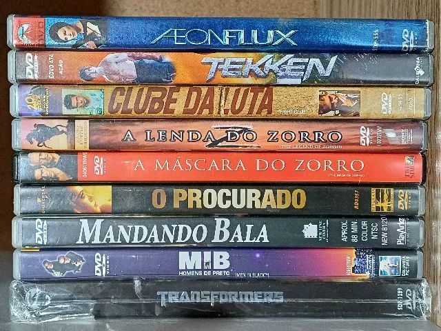 Lote DVDs Ação, Aventura - A Mascara Zorro 1 + 2, MIB, Tekken