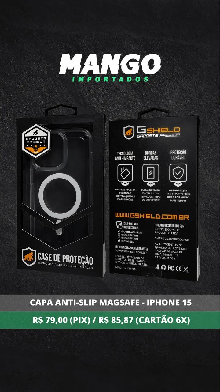Capa Anti-Slip MagSafe Gshield - IPhone 15  - Foto 5