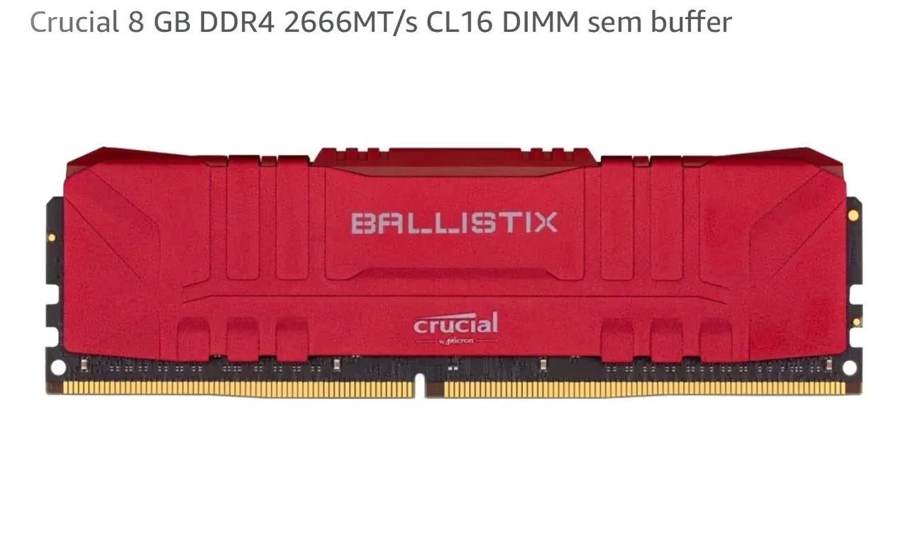 Memória RAM 2x8GB 16GB DDR4 Ballistix Crucial - Memória RAM