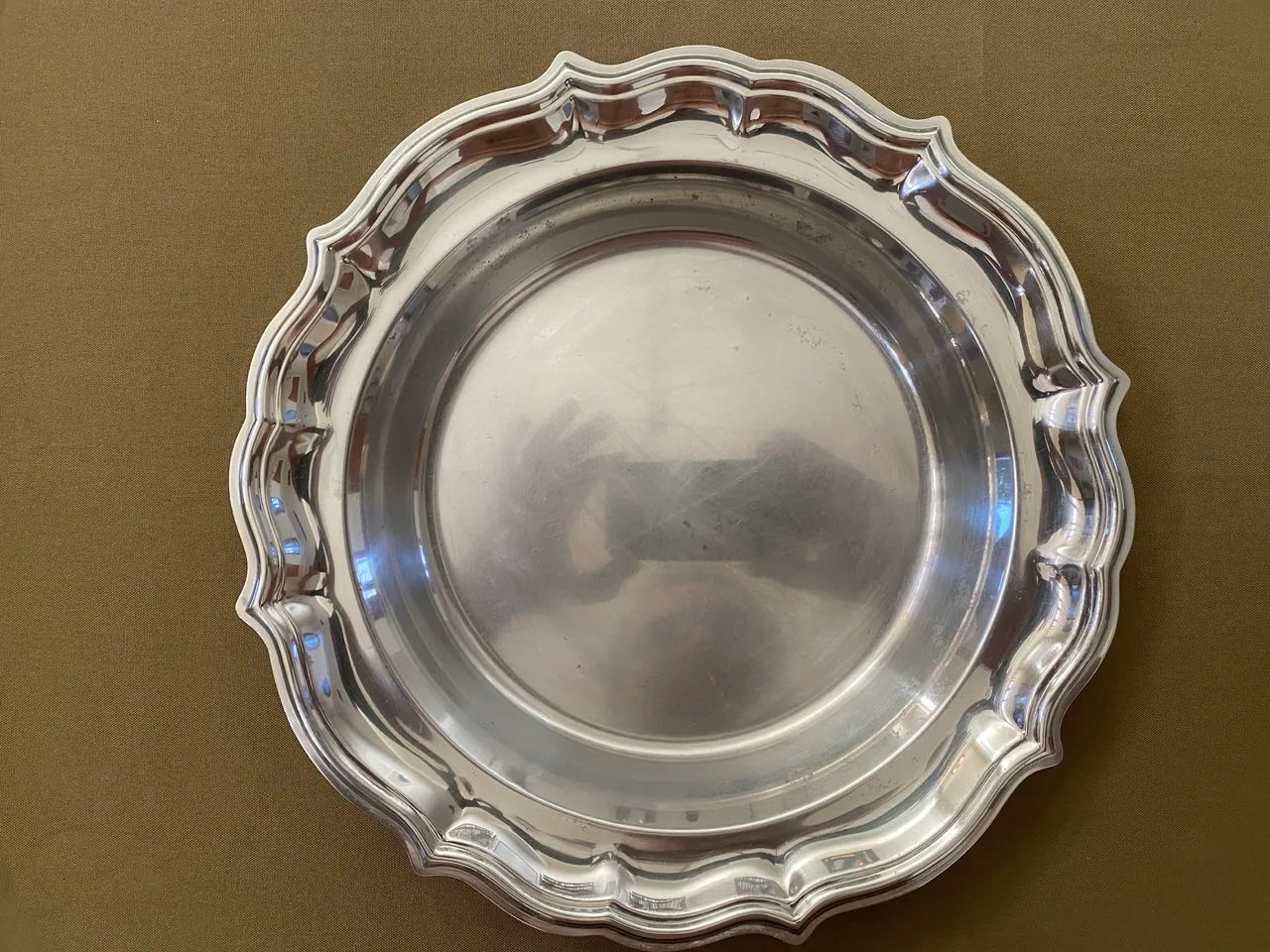 Bandeja Redonda Trabalhada Inox 33cm (Tramontina) - Foto 3