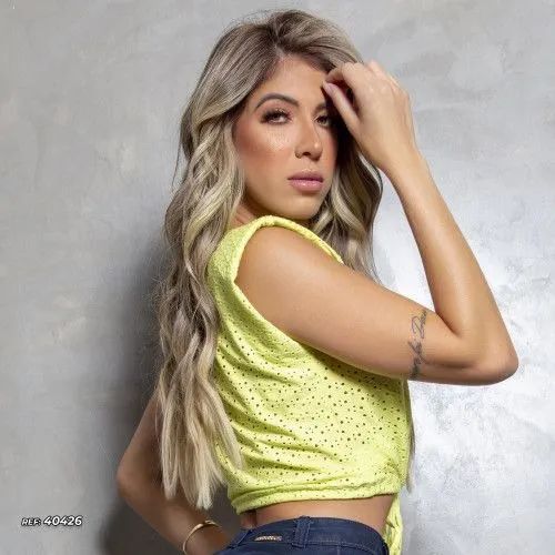 Cropped muscle tee em laise - Foto 2