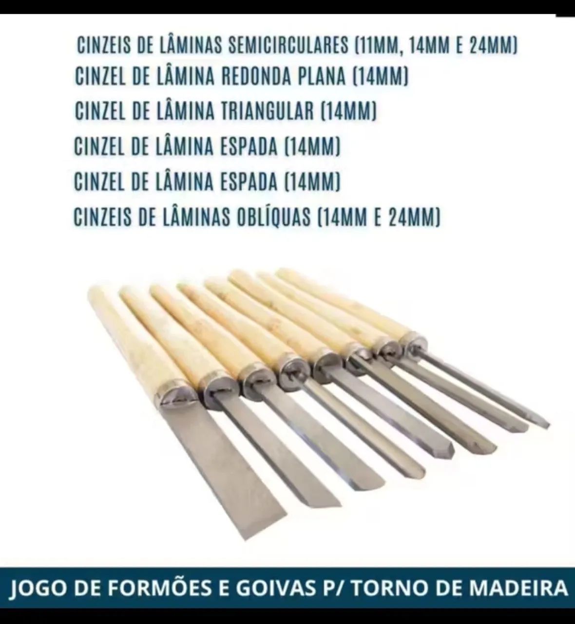 Formão para Torno de madeira  - Foto 2