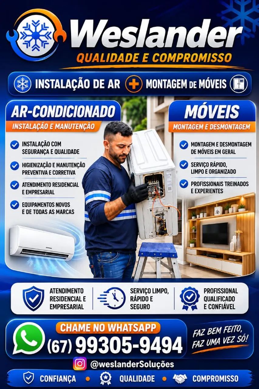 Montador de móveis / instalação de ar condicionado 