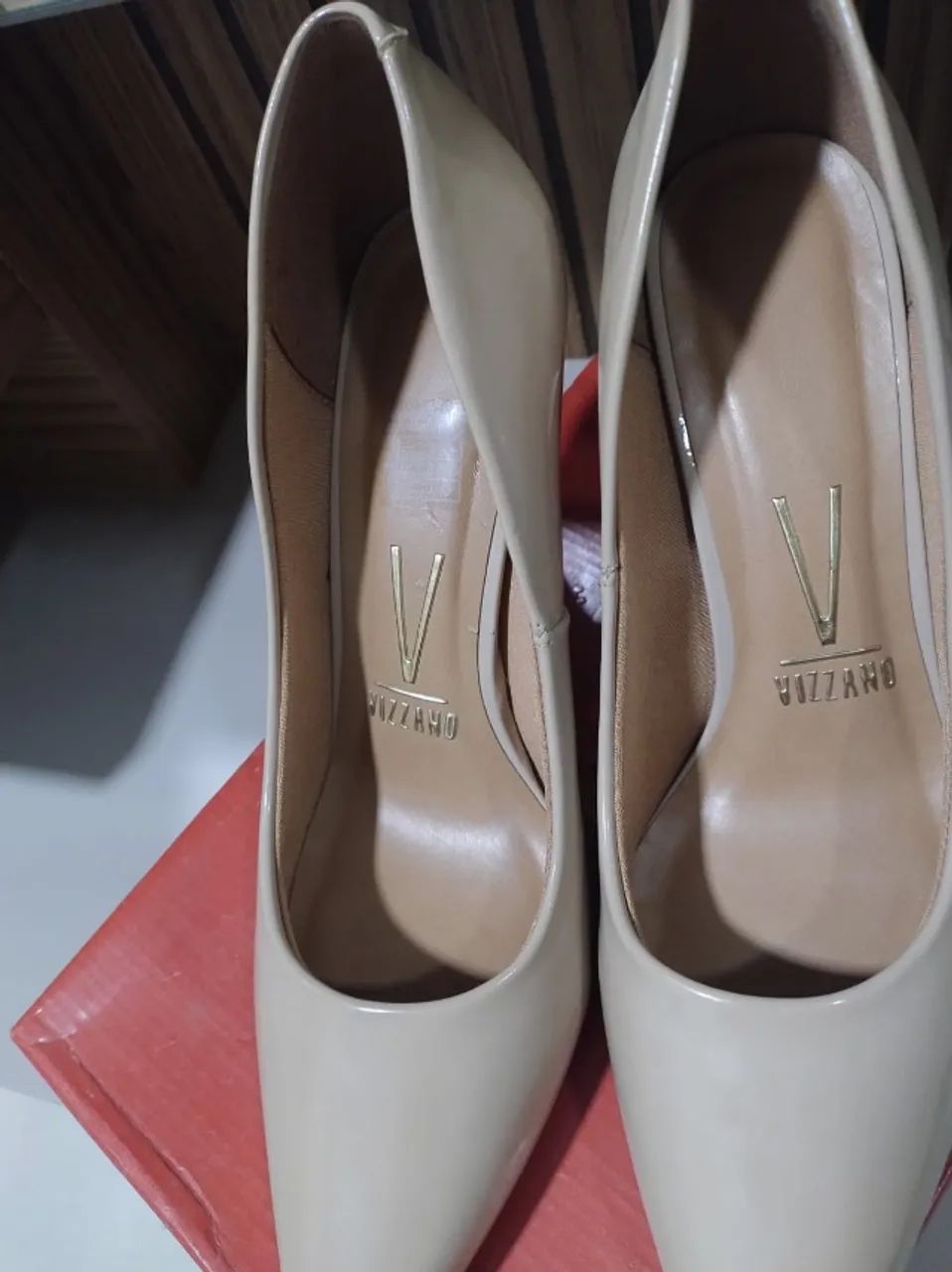 Scarpin de salto nude lindo  - Foto 5