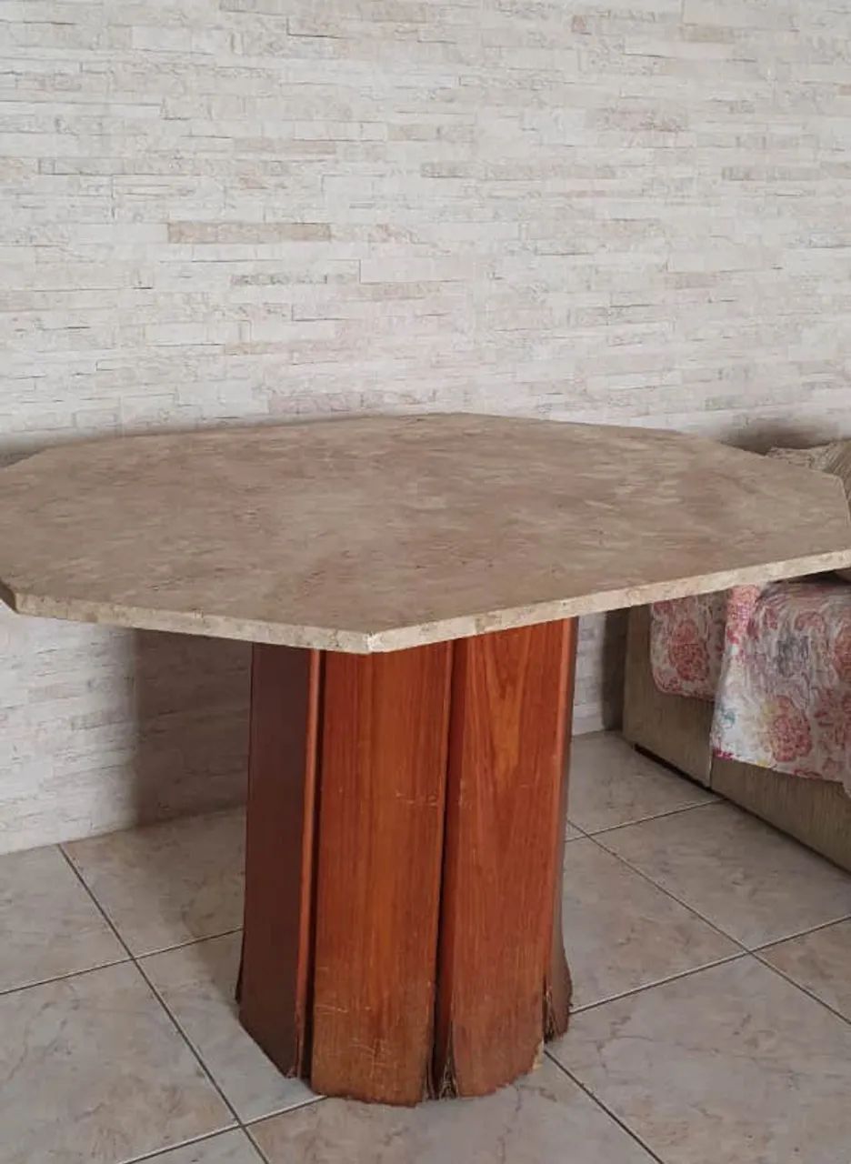 Mesa De Jantar de Mármore Natural + 2 Cadeiras - Foto 2
