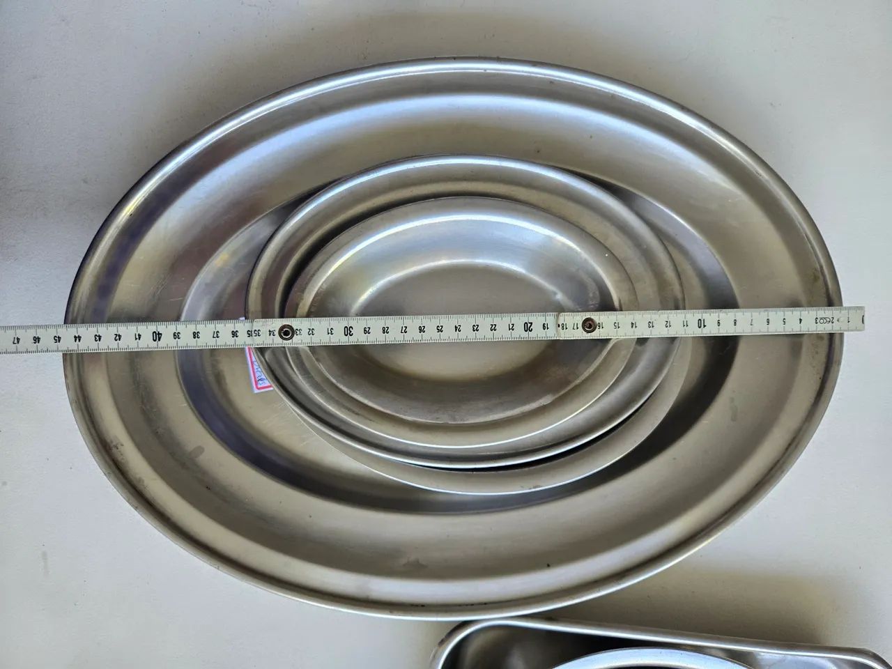 4 travessas de inox ovais - Foto 5