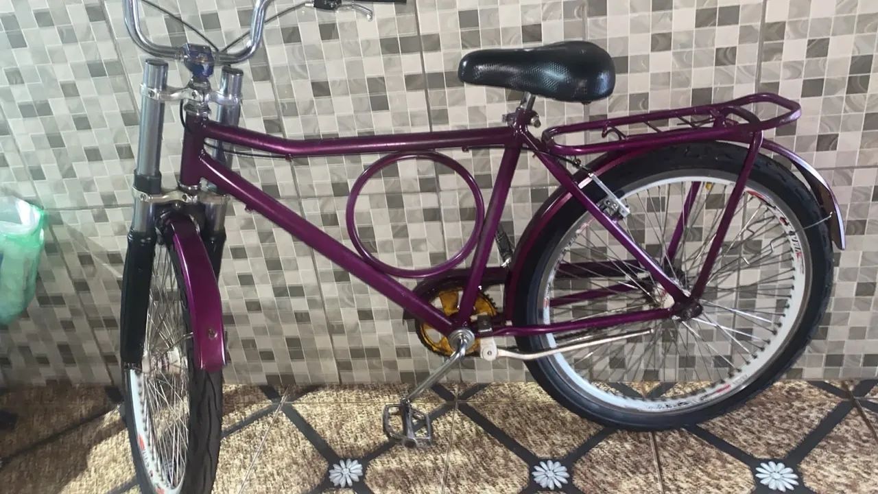 Bicicleta Monark  Aro 20 Roxa - Estilo Chopper