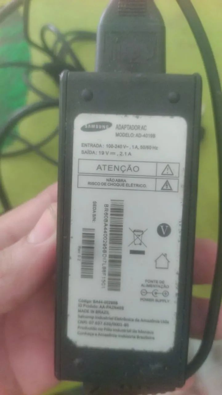 Carregador notebook Samsung 