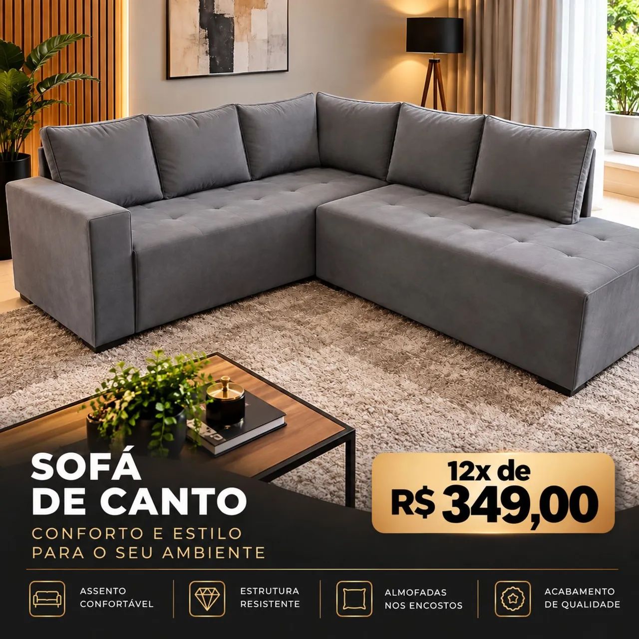 Sofá de canto 