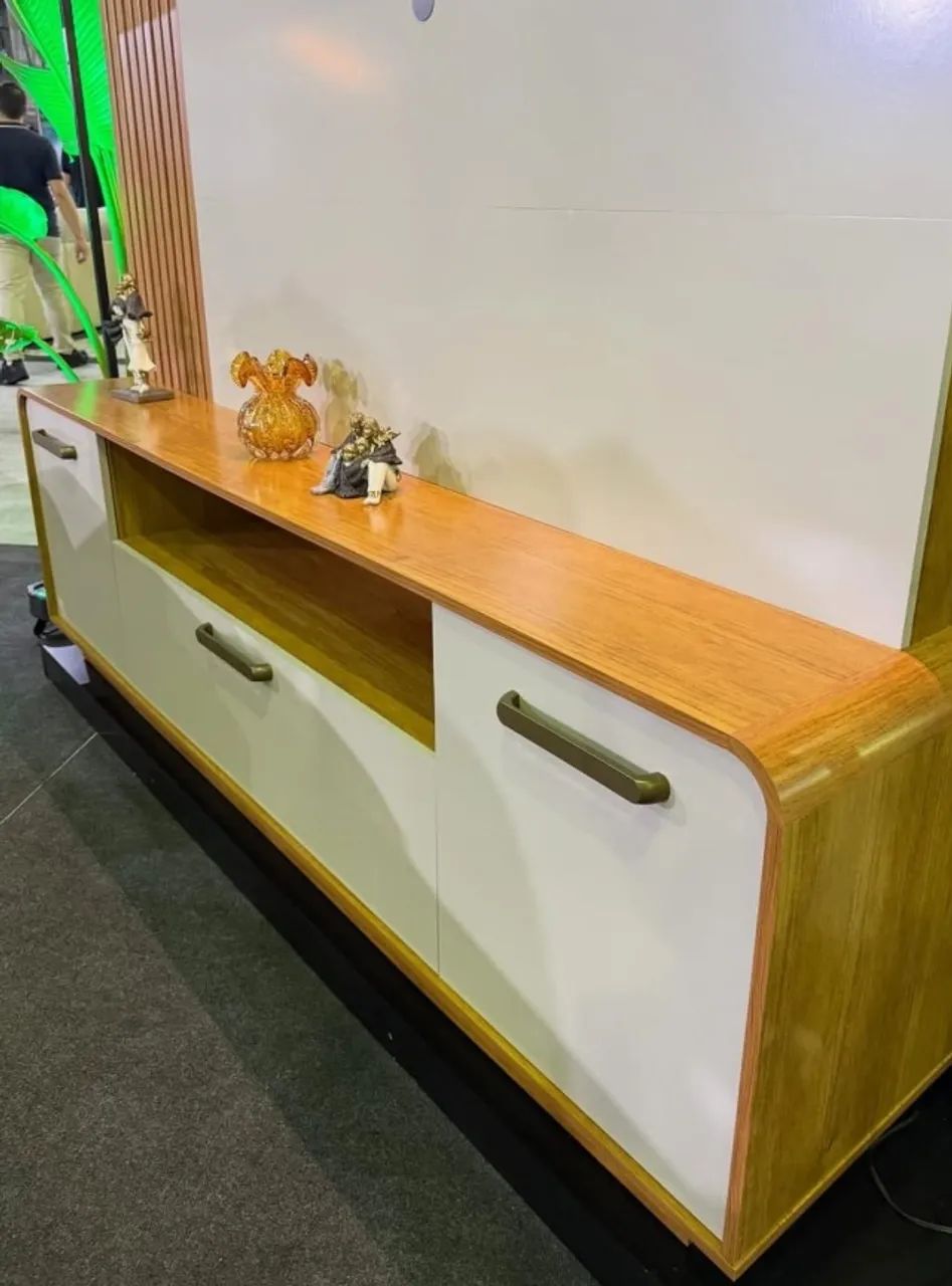 Home para TV ate 65 polegadas na PRONTA ENTREGA na cor off com cinamomo - Foto 3