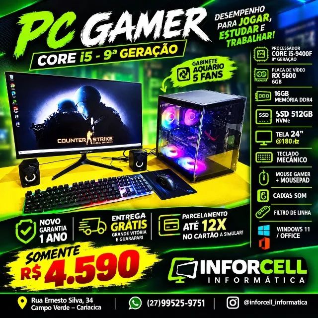 pc gamer core i5 9400f