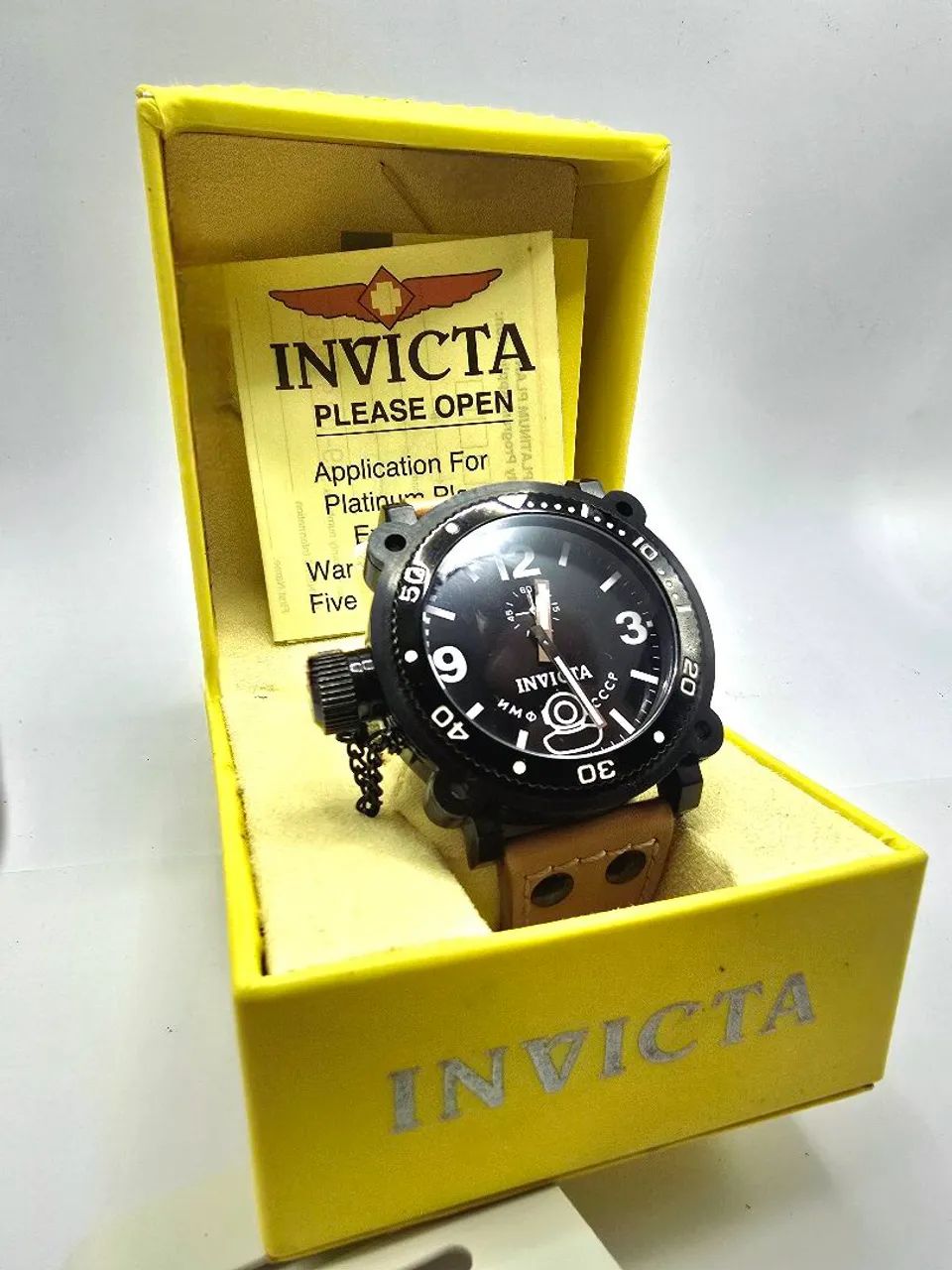 Relógio Invicta Russian Diver 1959 CCCP Special Edition - Couro