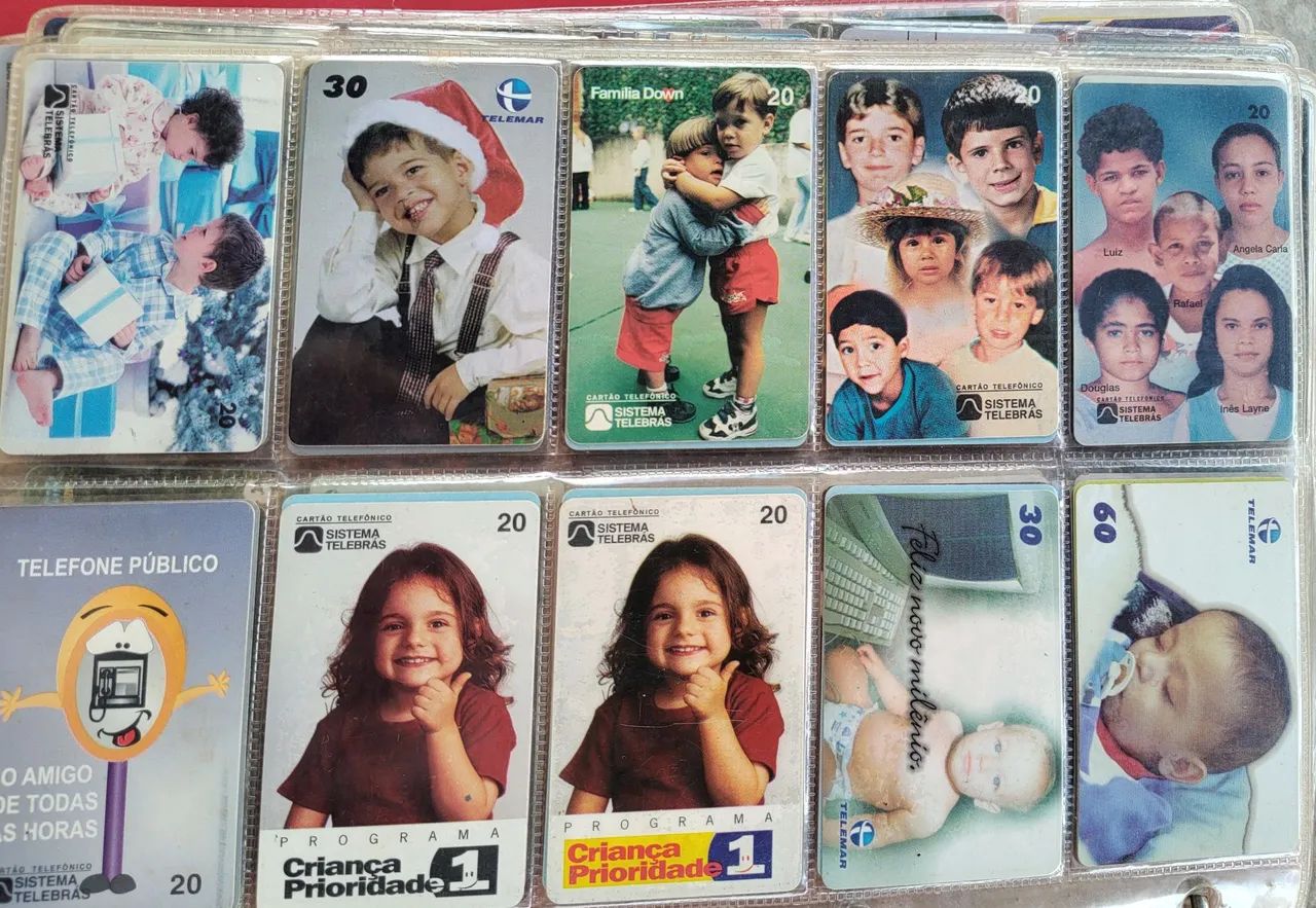 Coleção de cartões telefônicos 