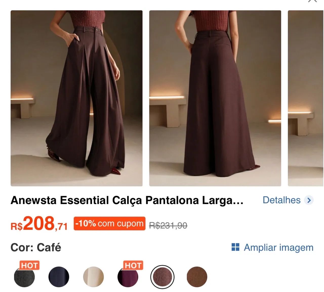 Calça alfaiataria pantalona SHEIN  - Foto 2