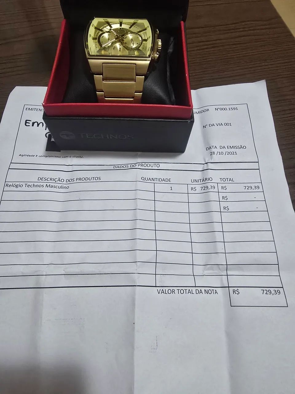 Relógio technos dourado - Foto 4
