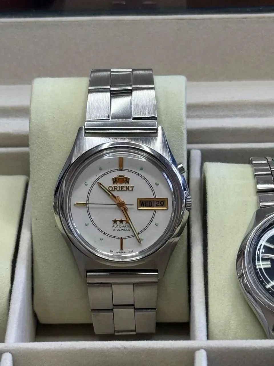 Relógio Orient 3 Estrelas Vintage Automático 21 Rubis 469MA1