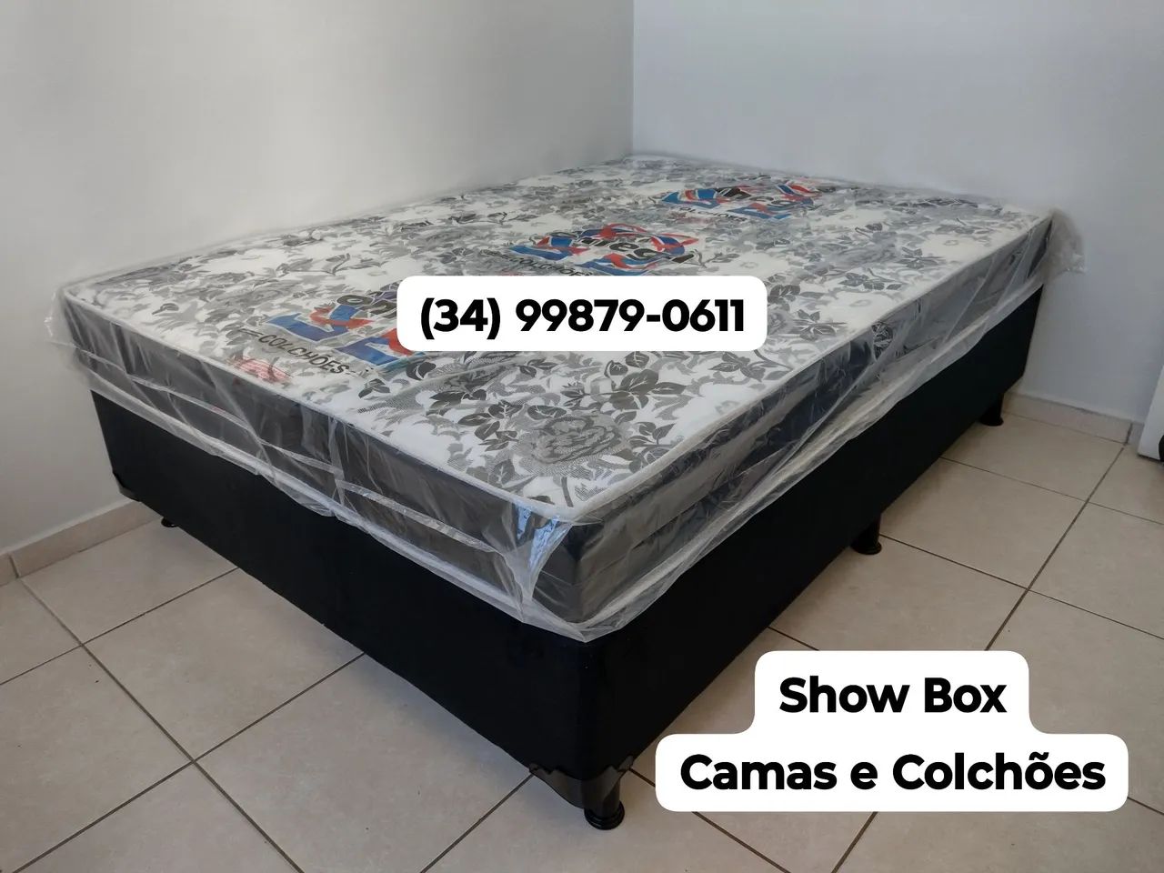 Cama Box + Colchão D33 Casal com Entrega Grátis 