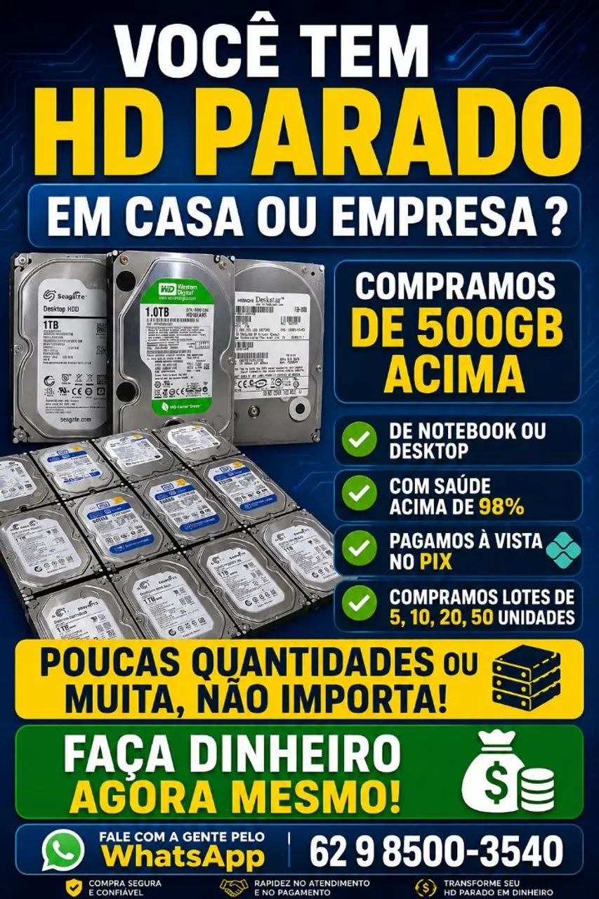 C.O.M.P.R.O HD DE notebook ou desktop 