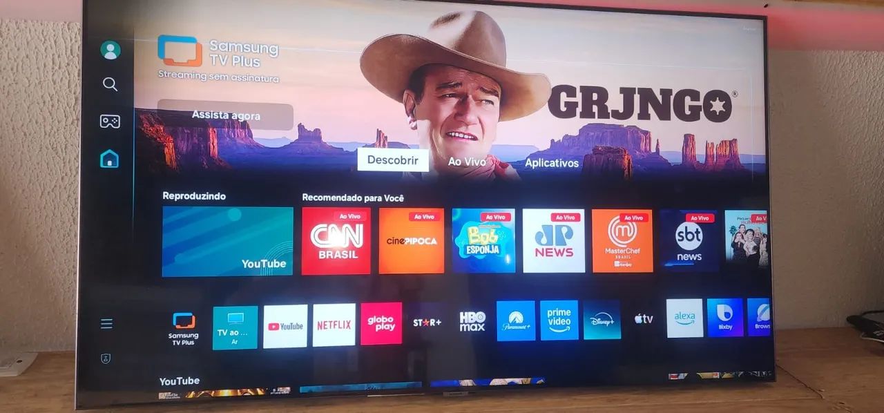 TV 55 polegadas smart 4k Qled com cabo controle todos apss YouTube e Netflix Bluetooth xbo