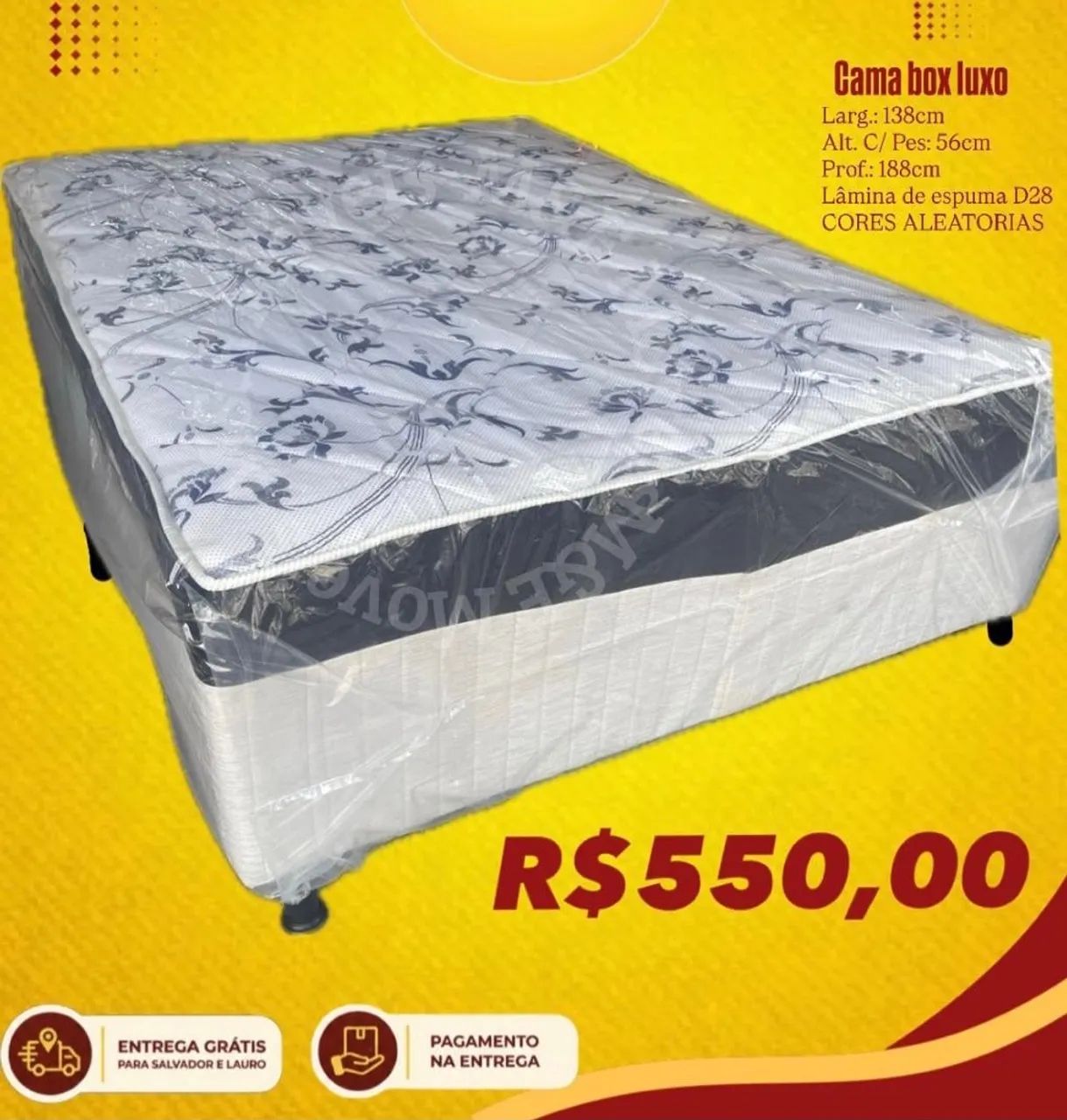 Cama box casal super luxo 
