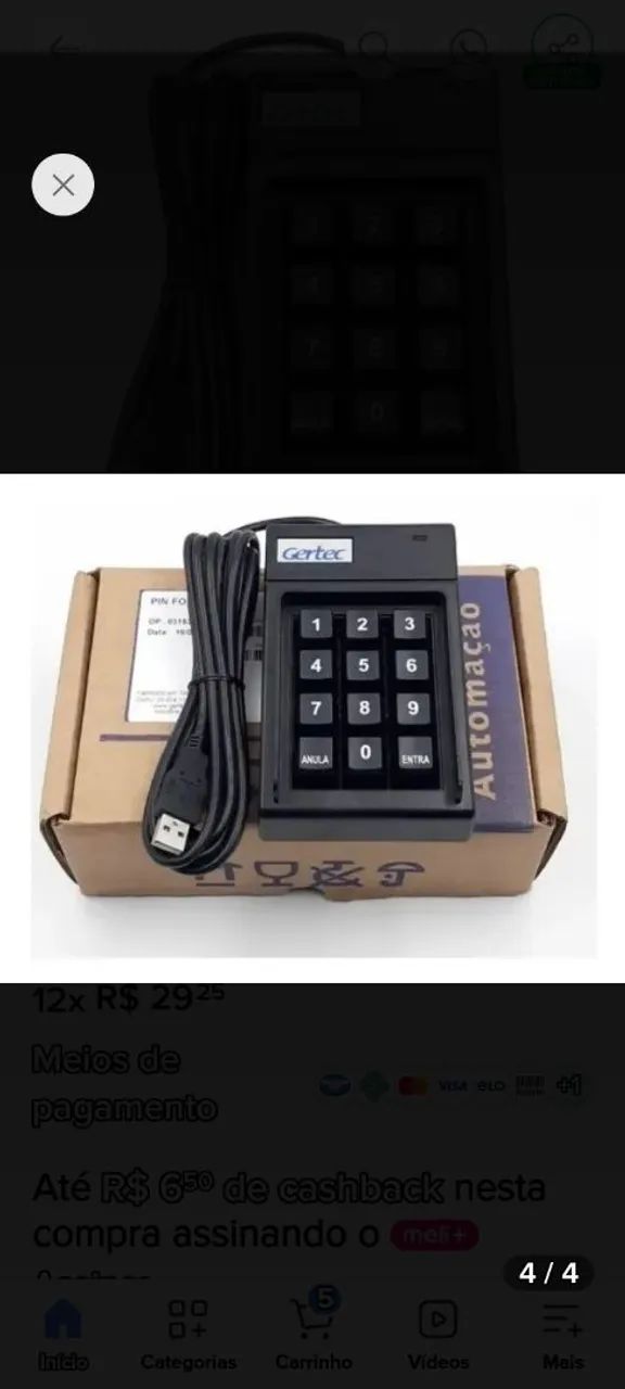 Gertec Pin Fone USB  - Foto 3