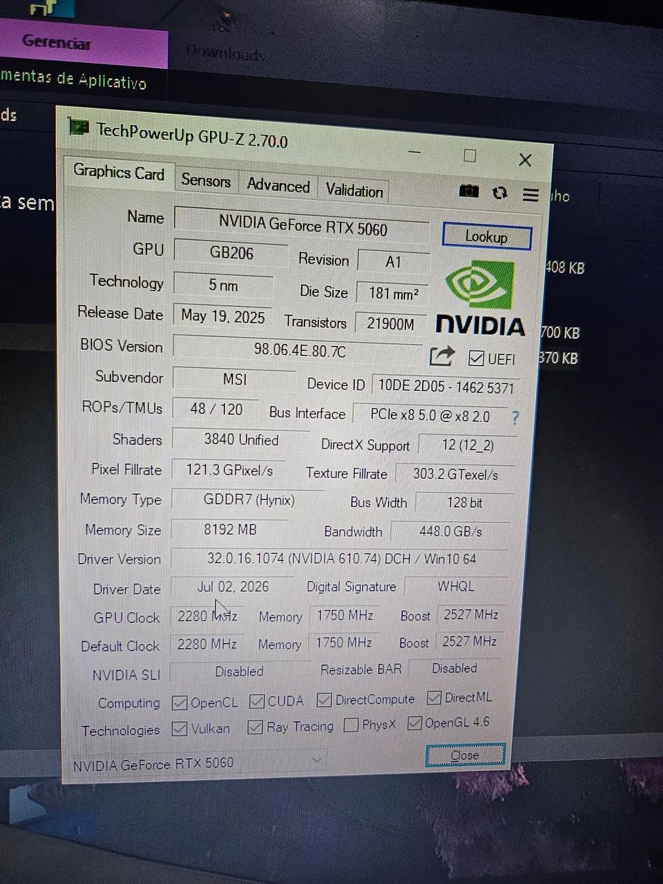 Placa de video 5060 DDR7 - Foto 2