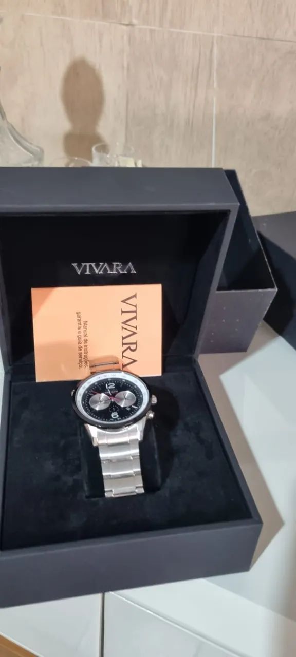 Relogio e Pulseira de Couro Vivara