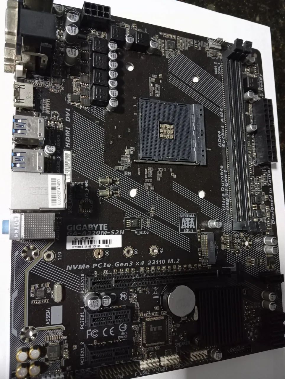 Placa Mãe Gigabyte A320M-S2H AM4 DDR4 S/ESPELHO - Foto 4